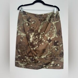 MaxMara Brown Patterned Pencil Skirt